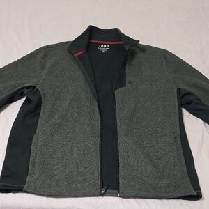 Izod Charcoal and Black Full-Zip Jacket